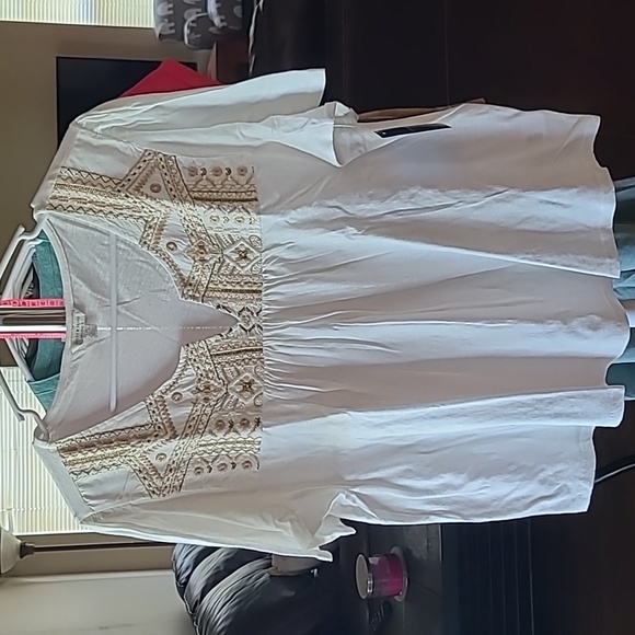 Luck Brand Embroidered Top Size Large - Picture 3 of 16
